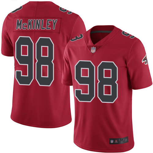 Atlanta Falcons Limited Red Men Takkarist McKinley Jersey NFL Football #98 Rush Vapor Untouchable